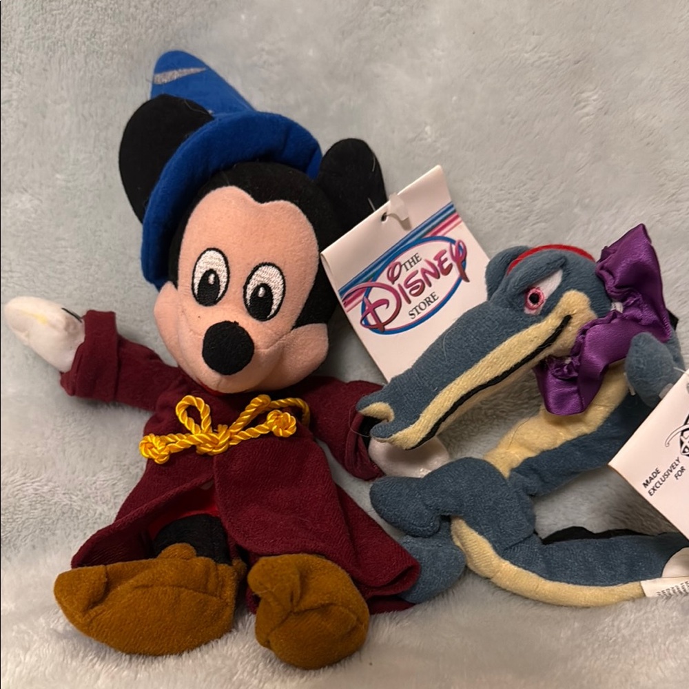 Disney Vintage Fantasia Mickey and Aligator Plush Collection